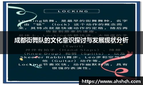 成都街舞队的文化意识探讨与发展现状分析